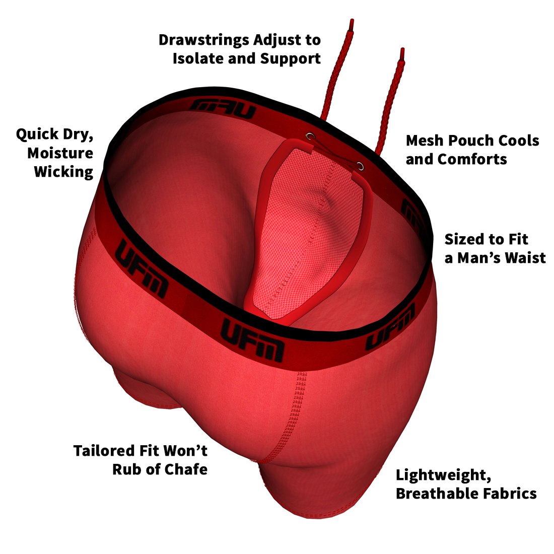 UFM Long Boxer Brief 9" - Bamboo Viscose MAX Support