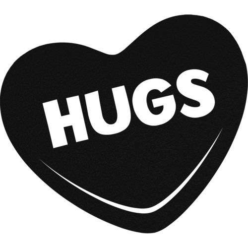 Hugs Candy Heart - Metal Wall Art